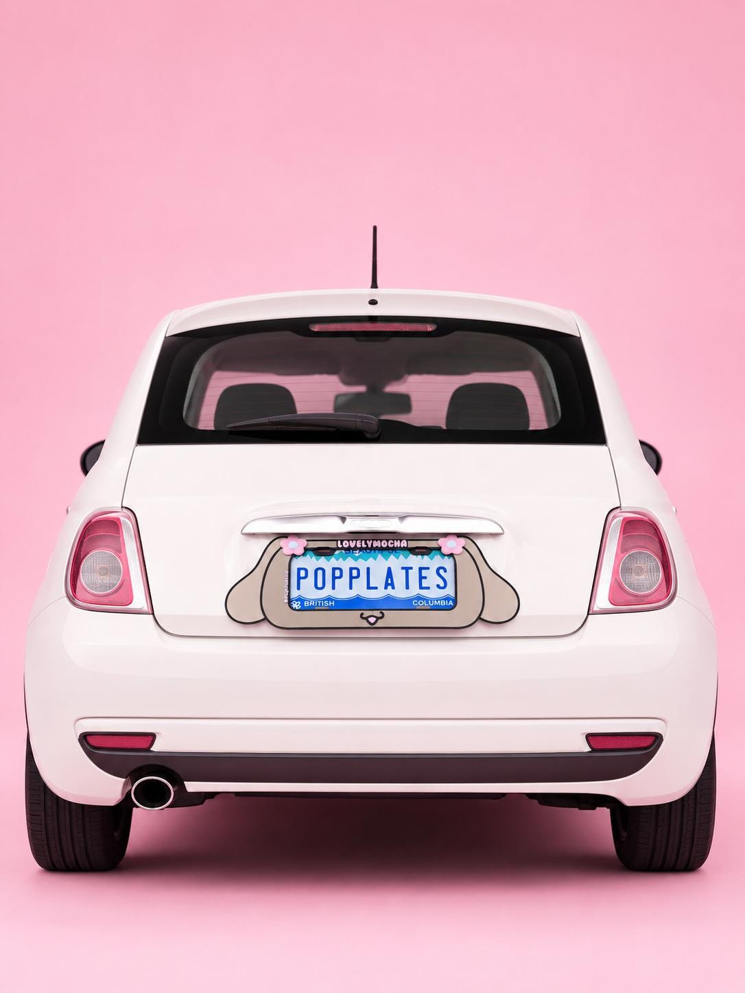 Mocha License Plate Frame – 3D Kawaii Sanri0 Car Accessory