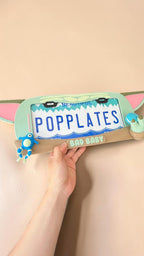 Hunter Rae Bad Baby PopPlate | Little Green Space Baby 3D License Plate Frame | Cute Sci-Fi Car Accessory