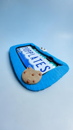 Blue Cookie-Loving Monster PopPlate – Fuzzy 3D License Plate Frame