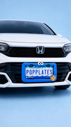 Blue Cookie-Loving Monster PopPlate – Fuzzy 3D License Plate Frame