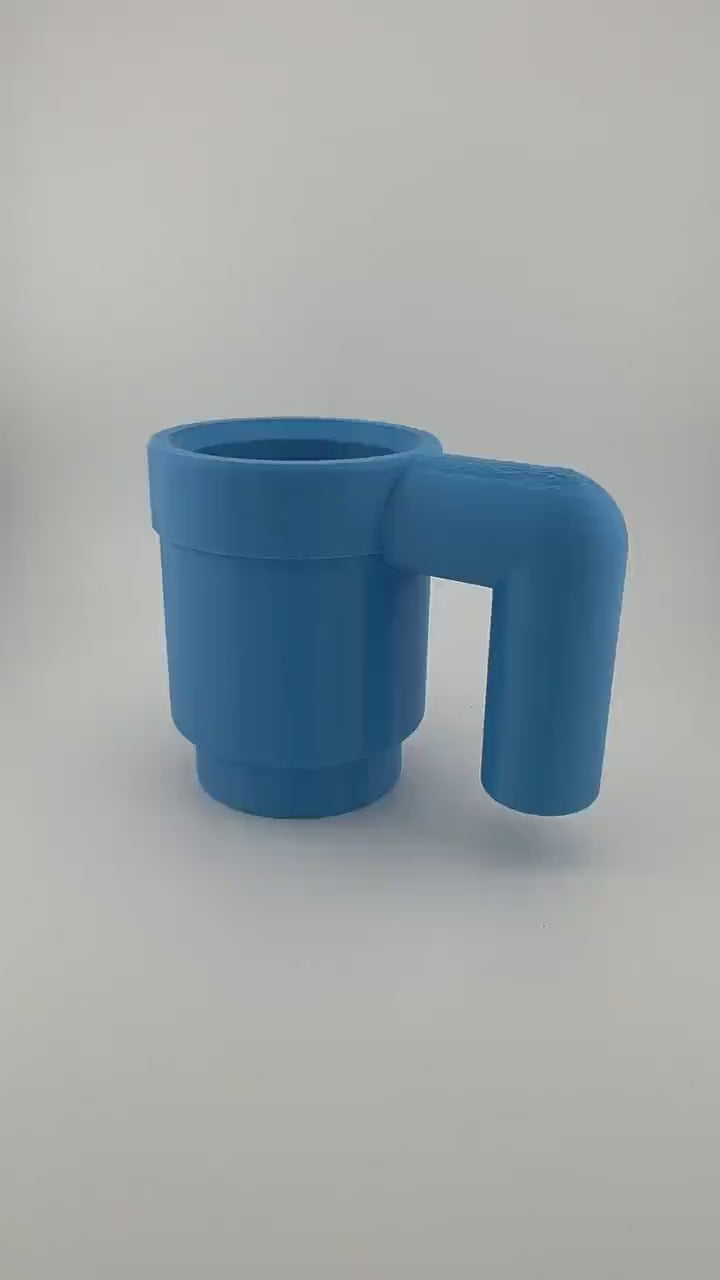 Supersized 3D Printed Building Block Brick Cup Can Sleeve - Fun and Functional Desk Decor